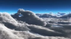 Traveling above clouds.