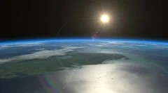 Sunrise from space. Earth from space.