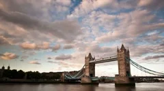 London Tower Bridge at Sunset timelapse
