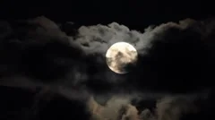 moon time-lapse with clouds