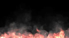 HD - Fire with smoke + alpha channel