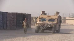 HMMWV armored Humvee or Hummer on base in Afghanistan (HD) k