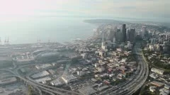 Seattle at Sunset - Aerial
