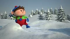 kids snowball fight