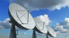 Array of satellite dishes