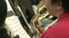 Students reading sheet music in class (4 of 9)