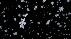 Falling snowflakes background. Loopable and with alpha matte