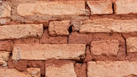 008_Rough brick wall texture pattern.mp4 Stock Footage 346974128