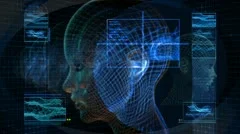 Bionic 3D Woman Profile (HD Loop)