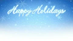 Happy Holidays & Snowflakes (Loop)
