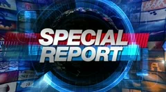 Special Report - Broadcast News Graphics Title Animation