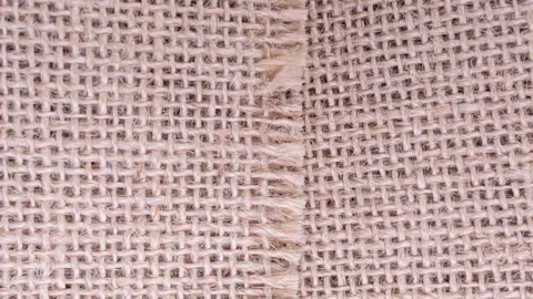 009_Natural burlap fabric texture background.mp4 Stock Footage 345539811
