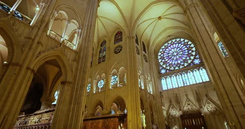 01-09-2025. The Notre Dame cathedral, ile de la Cite, Paris, France. Stock Footage 317530149