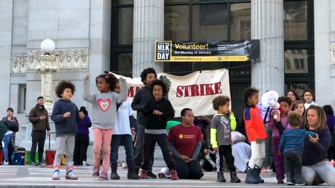 01 13 20 4K HD Video Youth Climate Protest 07 Stock Footage 127943955