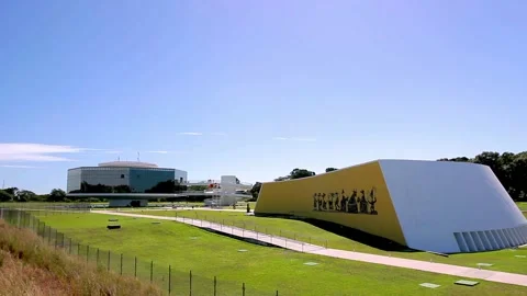 01 CAMERA PANNING FROM LEFT TO RIGHT AT THE SCIENCE STATION IN THE CITY OF J Stock Footage 151534005