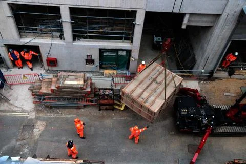 01 Crossrail construction at Bond Street site London Foto stock