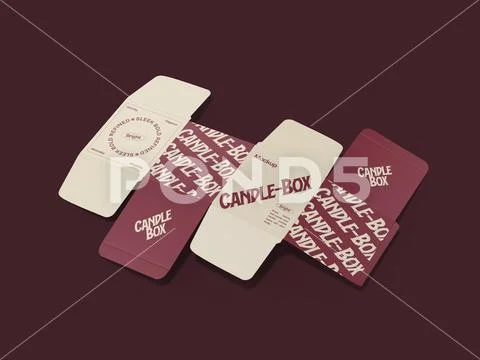 01. Die-Cut Candle Box Mockup PSD Template
