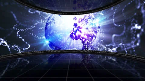 01 earth disco blue GRID 스톡 동영상 22643187