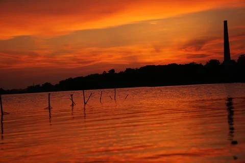 01. Evening Landscape Foto stock