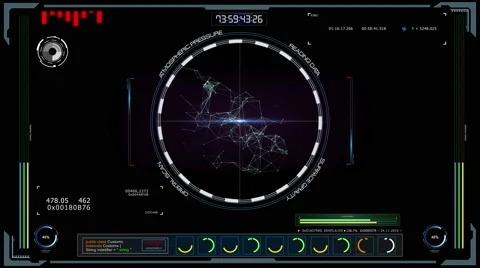 01. Futuristic Head-Up display with data elements Stock Footage 67163912