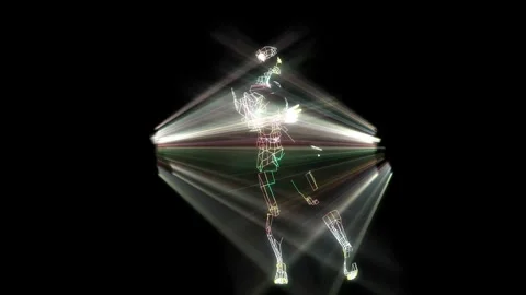 01 girl Dance Projection Stock Footage 340282802