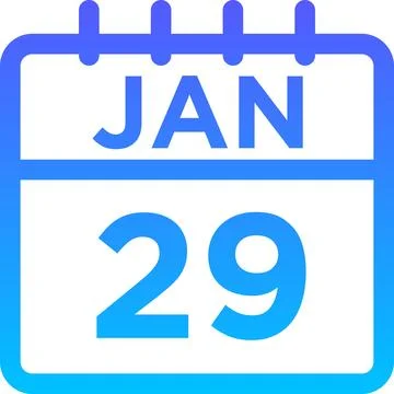01-January - 29 Line Gradient Icon pictogram symbol visual illustration Stock Illustration