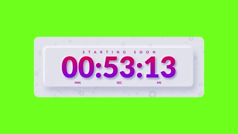 01 Minute Countdown Timer Stock Footage 312383608