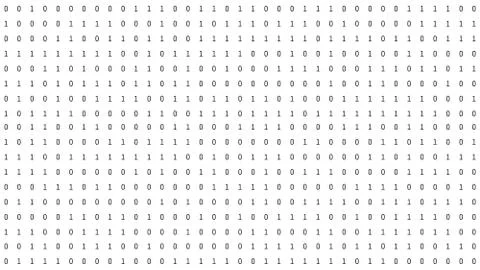 01 or binary numbers on the computer screen on monitor matrix background, Dig Foto stock