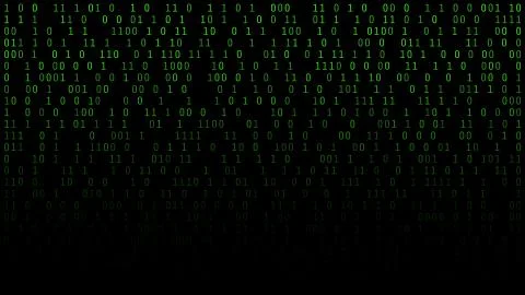 01 or binary numbers on the computer screen on monitor matrix background, Dig Stockfoto's