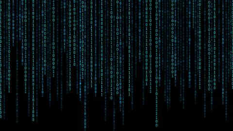 01 or binary numbers on the computer screen on monitor matrix background, Dig Stock Photos