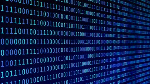 01 or binary numbers on the computer screen on monitor matrix background, Dig Stock Photos