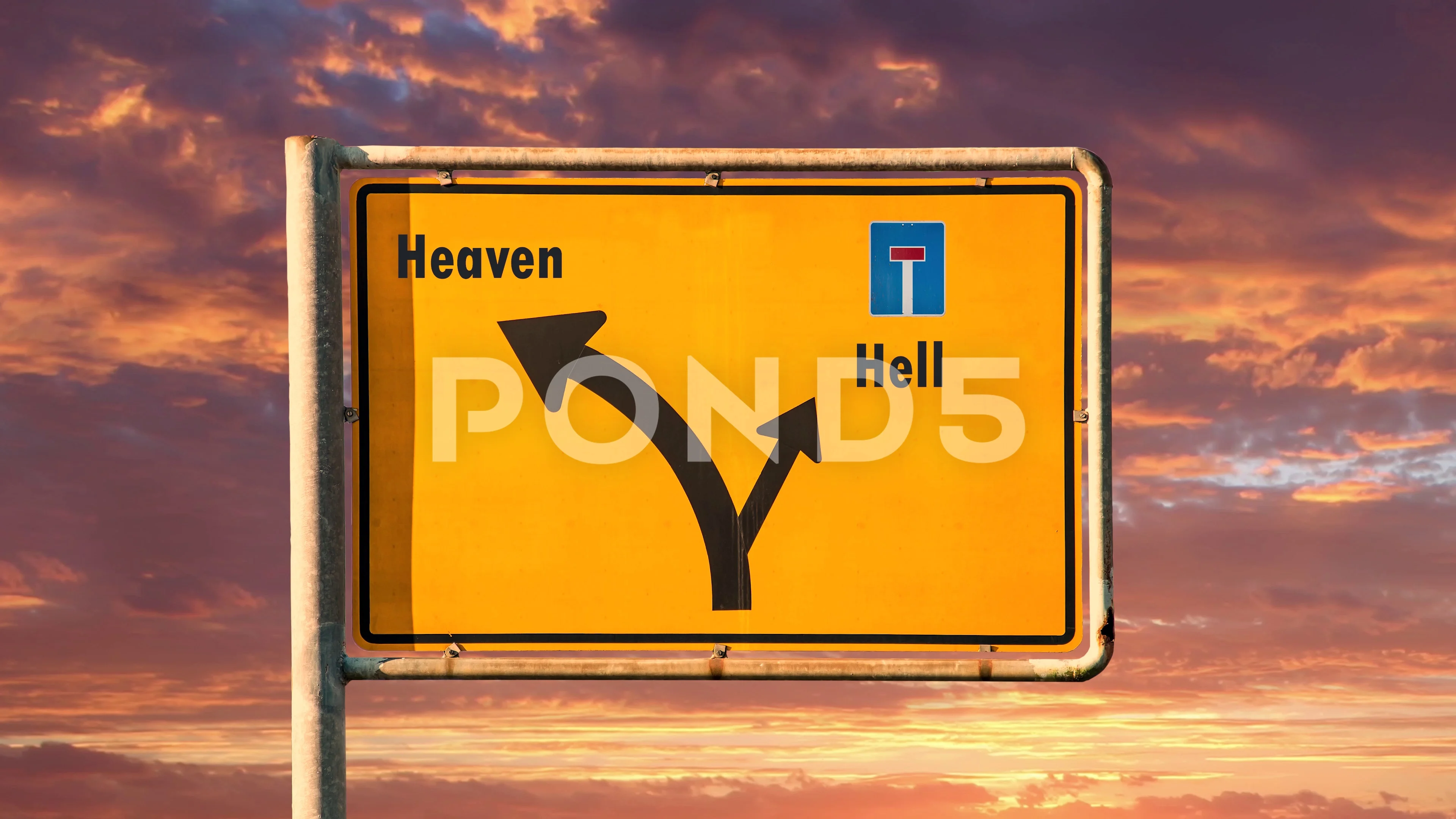 heaven and hell sign
