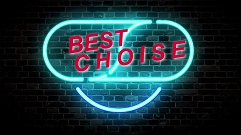 01 Text Animation with Graphics Effect Neon Best Choise 库存影片 127894515