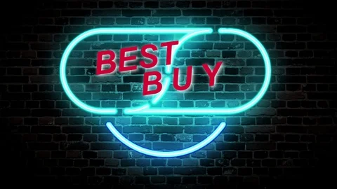 01 Text Animation with Graphics Effect Neon Best Buy 库存影片 127894538