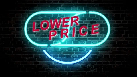 01 Text Animation with Graphics Effect Neon Lower Price Vidéo 127895768