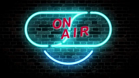 01 Text Animation with Graphics Effect Neon On Air 库存影片 127895995