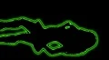 01- Vertical HD sexy dancer silhouette - bright green neon on black HD Footage