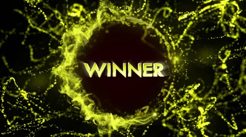 01 winner in particles Vídeo Stock 34009854