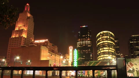 010 Motion time lapse into the Kanas City skyline from I-70 Stock Footage 40633049