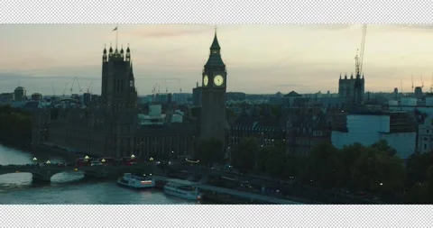 010 Twilight Ariel View over the River Thames from London Eye towards Westm.. Stockbeeldmateriaal 321400302