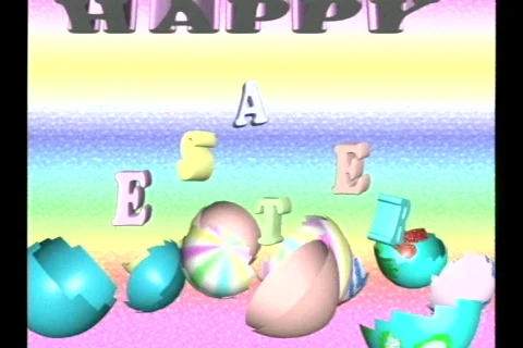 0104 Easter Eggs Chicks bunny Stock Footage 839755