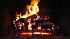 Fireplace Red Fire Coals Warm Hearth Ambiance Non Looping Place