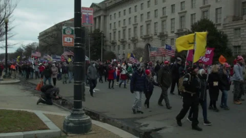 010621MarchonCapitol1 Stock Footage 223014941