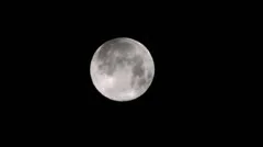 The full white moon with increase in 20 times and night clouds covering it