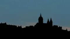 Nederland  Amsterdam skyline moonrise