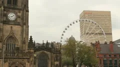 Ferris Wheel, Arndale + Cathedral -Manchester