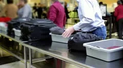 People in line at Airport security check