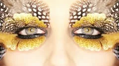 Creative Golden Eye Makeup