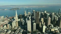 Aerial view of San Francisco and Oakland Bay Bridge, USA