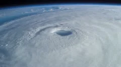 Huge Rotating Hurricane from Space (with visible 